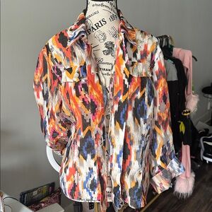 Ruby Rd. Multicolor Abstract Shirt